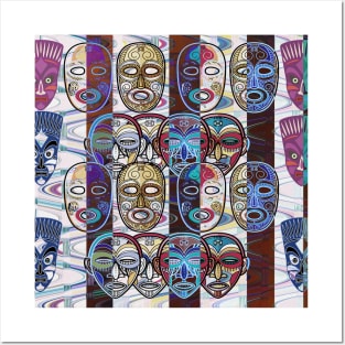 African Masks V2 Posters and Art